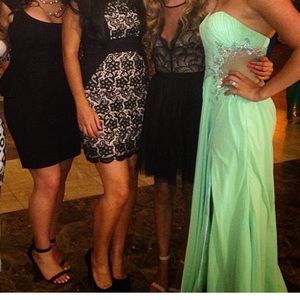 Green sexy long dress